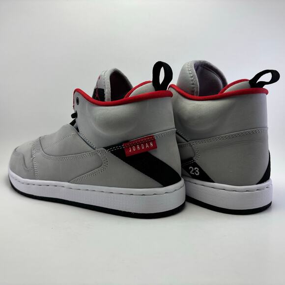 JORDAN “Fadeaway” Grey/White-University Red Colorway Shoes Men’s Shoes Size 7 - Picture 10 of 12